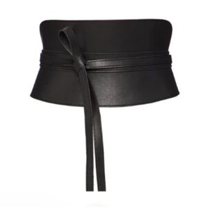 Pritch London Obi Corset Belt Pitch Black One Size Nappa Leather